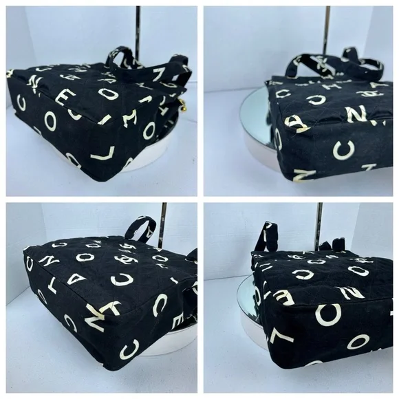 CHANEL Black and White Quilted Logo Shoulder Bag - Picture 3 of 10
